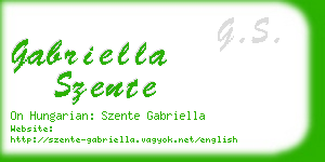 gabriella szente business card